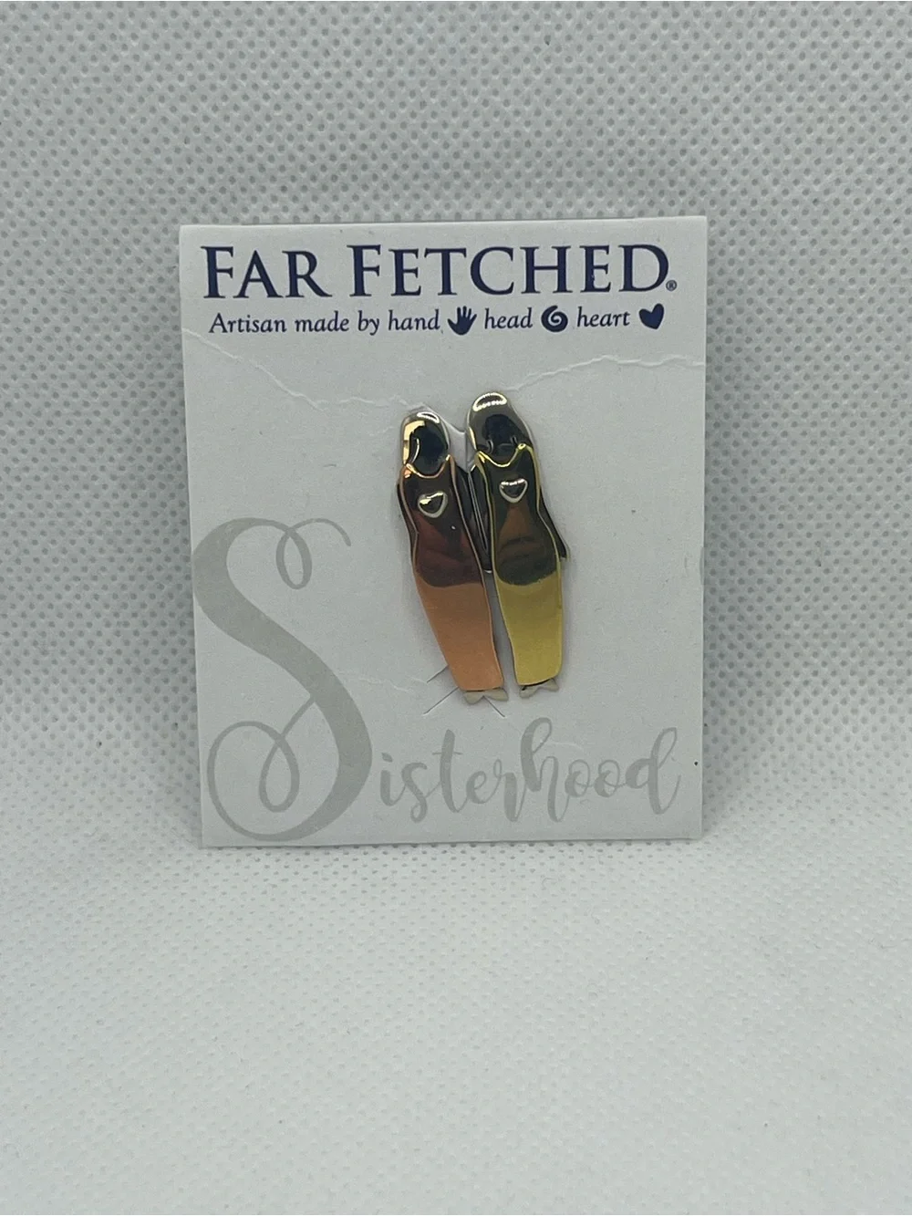 🌟NWT Far Fetched hand crafted two sisters pin